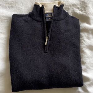 Brooks Brothers wool quarter zip sweater